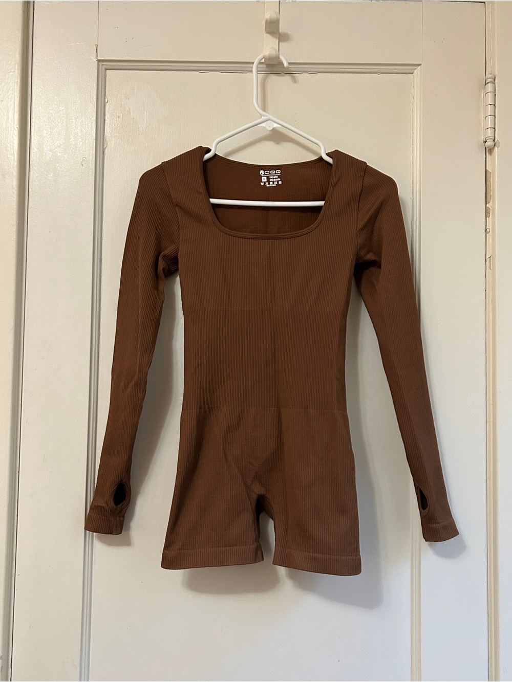 Women’s OQQ Long-Sleeve Ribbed Shapewear - Size Small